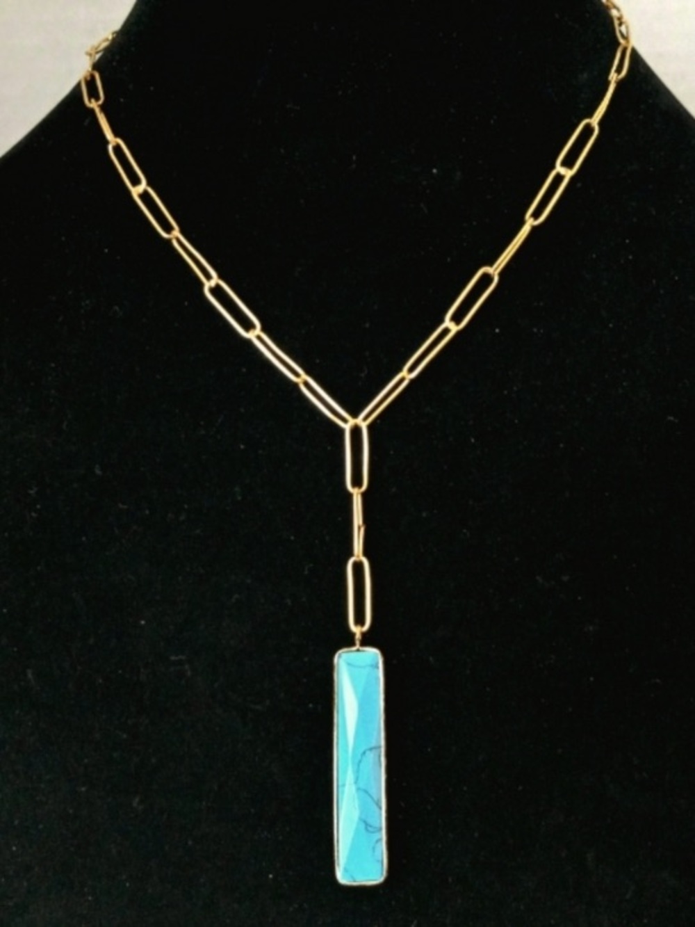 Serefina at Anthropologie Turquoise Bar necklace EUC